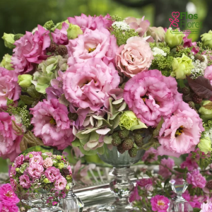 PV625. Lizante, eustoma - Corelli 3 Rose